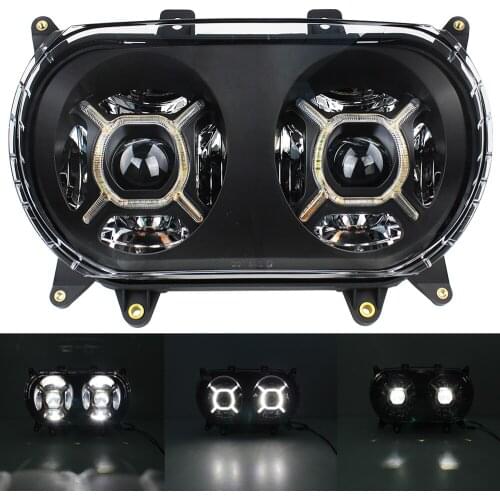 LED Double Headlight with DRL for Road Glide 2015 2016 2017 2018 2019 2020 Headlight Assembly