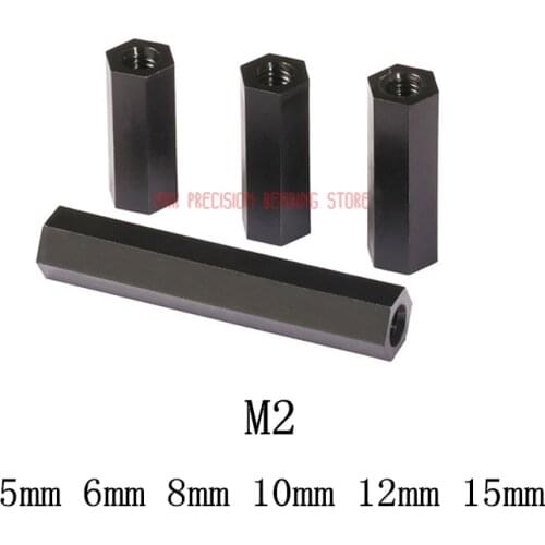 2021 Sale New Screws For Laptops Wood Screws Vis 50pcs M2*5/6/8/10/12/15 Mm Female Black Nylon Hex Standoff Spacer