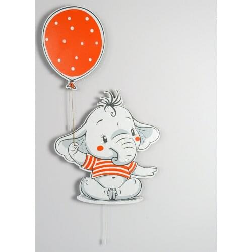 Balloon Baby Elephant Wooden Design Lighting Decorative Modern Bedroom Wall Lamps Led Light Night Light 2021 Model 026