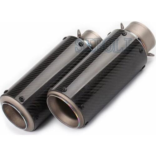 High Quality Titanium Alloy Exhaust Pipe Muffler Motorcycle 51MM 60MM Carbon Fiber Laser Mark Sticker For BMW YAMAHA Escape SC48