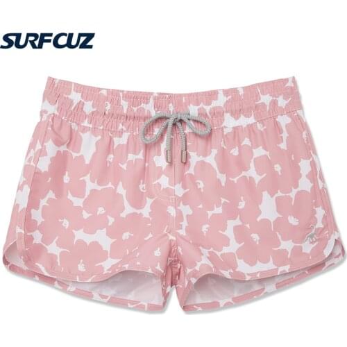 Surfcuz Women Board Shorts Summer Print Beach Shorts High-quality Surfing Boardshort Quick Dry Women Swim Shorts Beachwear