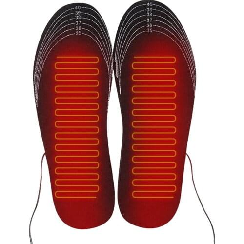 1 Pair USB Heated Insoles Foot Warming Pad Feet Warmer Sock Pad Mat Winter Outdoor Sports Heating Shoe Insoles Winter Warm