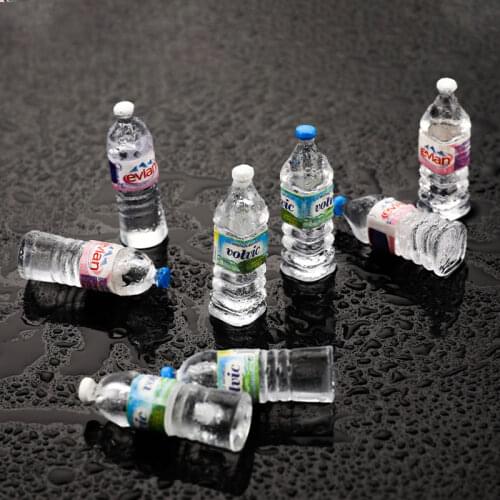 1:12 Mini Simulation Mineral Water Bottle Resin Model Doll House Miniature Toys Home Decoration Accessories