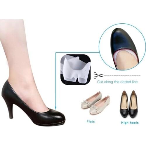 1 Pair Silicone Toe Sleeve Foot Protection Ballet High Heels Hallux Valgus Gel Protective Protector Care Tool Massge Toe Pad