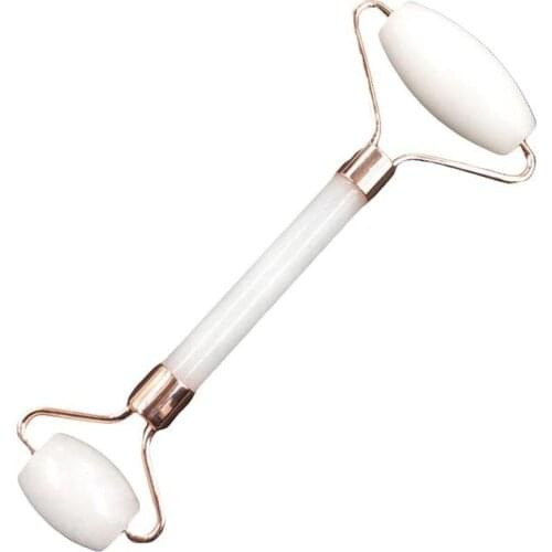 1pc Natural Rose Quartz Jade Roller Massager Face Lifting Tool Guasha Real Jade Gua Sha Board Mushroom Massage Kit