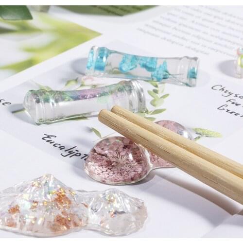 3 pcs Crystal Epoxy Mold DIY Pen Holder Mould Dip Pen Pen Molds Chopsticks Spoon Holder Mold Household Table Decoration Mould