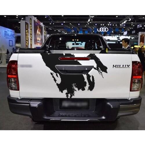 Car decals 1 Piece back door ink dirty marks graphic Vinyl car sticker fit for TOYOTA HILUX revo or vigo 2015-2019