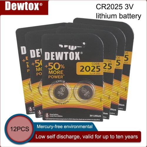 12PCS Original for DURACELL CR2025 Button Cell Battery 3V Lithium Batteries for Watch Toy Computer Calculator Control DLCR 2025