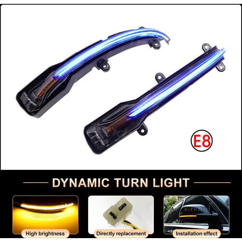 2 Pcs / set Dynamic Rear Mirror LED Turn Signal light For Audi Q5 SQ5 8R 2010 2014 2015 2016 2017 Q7 4L SQ7 car accessories