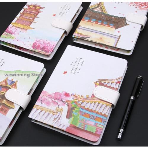 A6 Chinese Style Notepad Cute Notebook Stationery Student Journal Costume Style Notepad Beautiful Diary School Office Notebooks