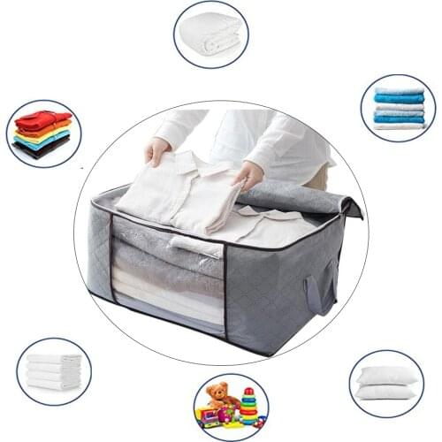 Large Storage Bag,Non-Woven Quilt Sweater Storage Box,Dust-Proof And Moisture-Proof Storage Bag With Window,Foldable Storage Bag