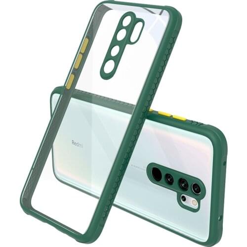 For Redmi Note 8 Pro Case Transparent Hard Back Cover Soft Bumper Shockproof Phone Case for Xiaomi Redmi Note8 Note 8 Pro