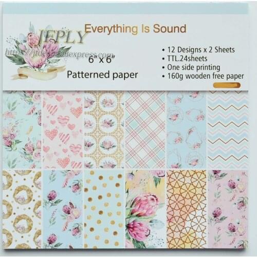 Flower Gardens Series Scrapbooking Paper Pack Craft Paper Art Card Card Making 6 Inches 24Sheets /pack A04