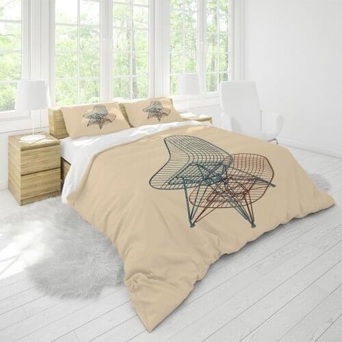 Designer Bedding Duvet Cover Sets Chair and Shadow Luxury Unique Comforter Pillowcases Custom Home Textile Modern High Quality