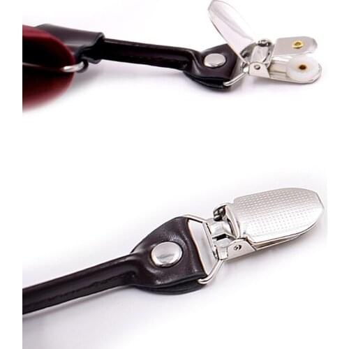 Men Y-Shape Solid Or Dot Suspender Non-Slip 6 Clips Elastic Adjustable Braces Y5JD