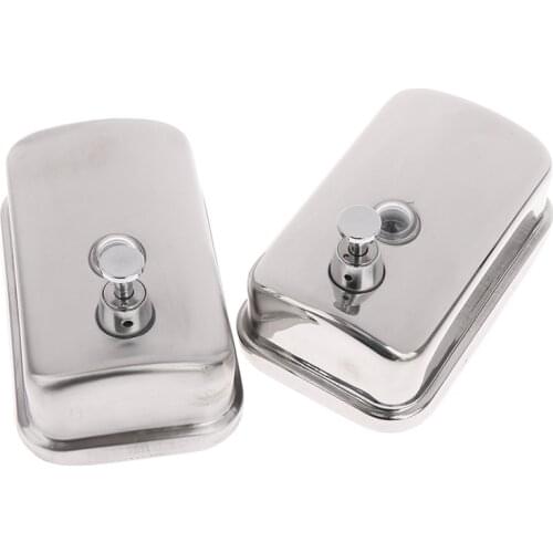 Dispenser Stainless Steel Hand Sanitizer Shower Gel Bottle Kitchen Dish Soap Container 500ml Bathroom Wall-mounted Manual Soap