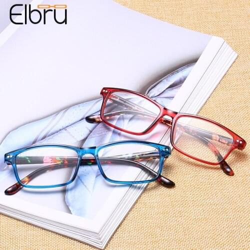Elbru New Fashion Floral Full Frame Reading Glasses Women Men Colorful Frame Clear Lens Presbyopia Eyeglasses Diopters +1.0 +4.0