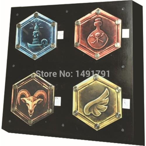 2016 Escape Room takagism game props four rune props controll 12v lock or electronic motor