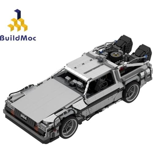 MOC-42632 Model Car Toy Delorean For Movie Back to The Future Part Metal Alloy Toy Car For Kids Boyfriend Gift