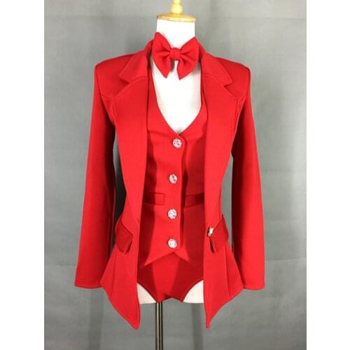 Fashion Women Dance Wear Suit Singer Dancer Performance Clothing Pole Dancing Costume Nightclub Ds Gogo Rave Outfits VDB3592