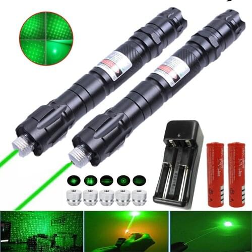Powerful green laser sight 009 laser pointer 5 milliwatts 10000M ultra-long radiation burning laser +18650 battery combination