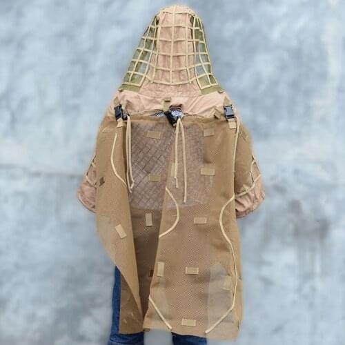 Bird Watching Hunting Detachable Hide Camo Cloak Army Fans Sniper Shooting Field Training Tactical Cloak Ghillie Suit Accessory