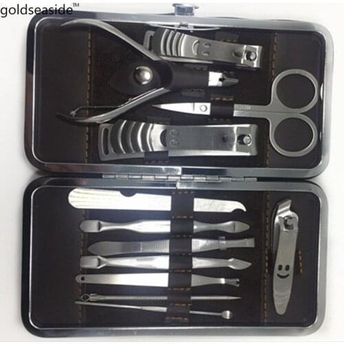 Goldseaside 12 In 1 Stainless steel repair 1 twinset finger cutting tools finger nail clipper set plier finger scissors set
