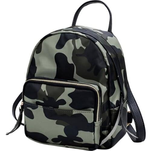Oxford Small Backpack For Women School Backpacks Plaid Mini Casual Daypack Feminine Mochila Camouflage School Bag