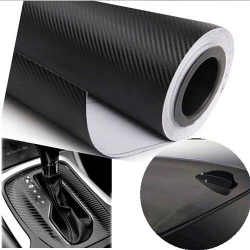2020 New 12"x50" Black 3D Carbon Fiber Vinyl Car Wrapping Foil,Carbon Fiber Car Decoration Sticker Car Styling Accessories