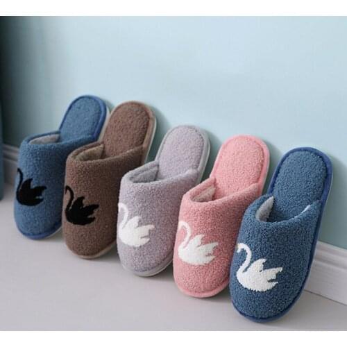 2021 new women winter home slippers cute animal non-slip soft winter slippers warm home slippers indoor bedroom couple slippers