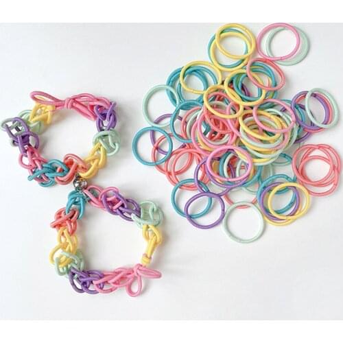 New Children Cute Colors Soft Elastic Hair Band Baby Girls Lovely Scrunchies Rubber Bands Kid Hair Accessories Elastic Hair Band