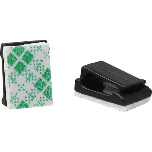 New Arrival 50pcs Car Drop Adhesive Cable Cord Holder Wire Clamp Management Clips 1.2 x 0.5cm Mayitr