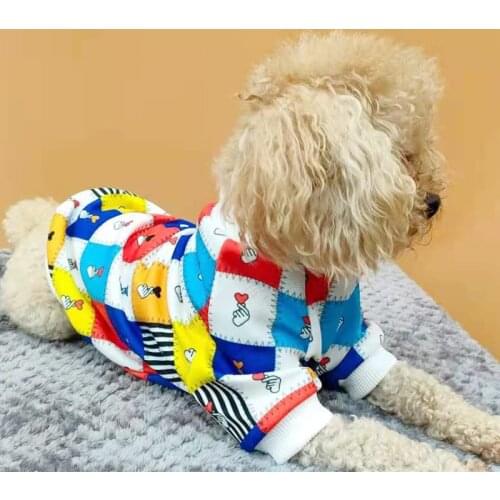New Arrive rainbow pet Clothes Fleece Sweatshirt For Small Dogs Casual Puppy Cat Costumes French Bulldog Bichon Clothing