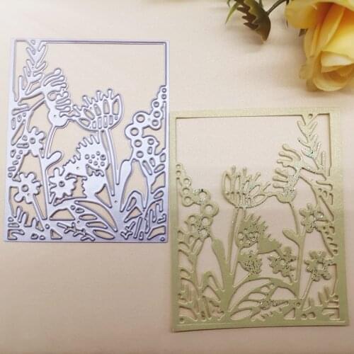 New Metal Cutting Dies Scrapbooking flower frame DIY Album Paper Card Craft Embossing stencil Dies 69*89mm