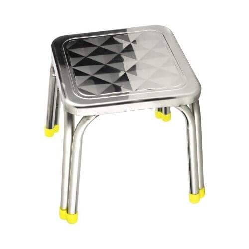 Wholesale 29*25cm Square diamond stripe stool Four feet Non-magnetic metal stool