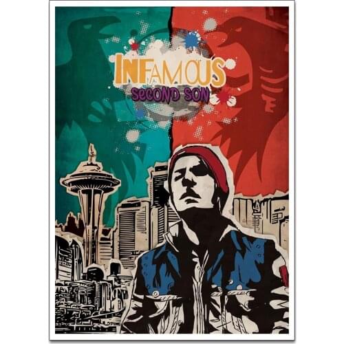 Canvas Poster Infamous Second Son Wall Art Painting Posters and Prints Wall Pictures for Home Decor No Frame