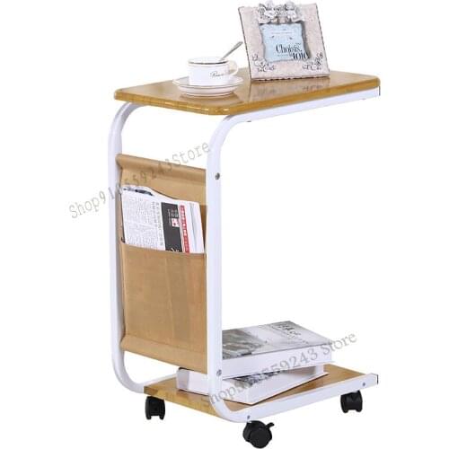 Side Table Mobile Coffee Table Tea Table Simple Small Table Mini Corner Table Small Square Table Sofa Side Table Computer Table