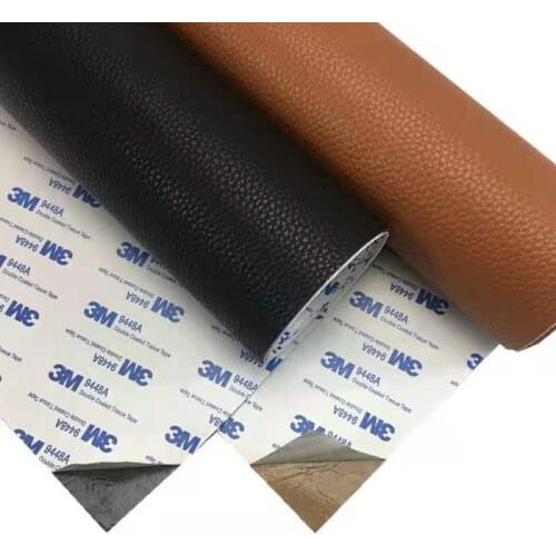 Self Adhesion Litchi Faux Synthetic Leather Patches 30x50cm Multicolor PU Sofa Hole Repair Car Sticker Decoration Revamp Leather