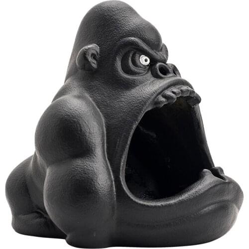 Orangutan Pretty Cool Ceramic Ashtray Home Standing Smoke Tray Funny Animal Cute Outdoor Anti Wind Cigar Ash trays Cenicero