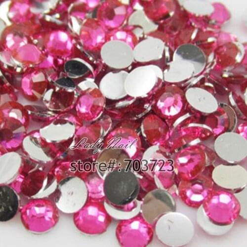 1000Pcs/Bag ss16 4mm Resin Acrylic Nail Art Glitter Rhinestones Nail Tools DIY Decoration Stones not HotfixLight Rose N14