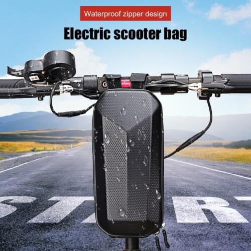 Electric Scooter Handle Bar Bag Waterproof EVA Hard Case Skateboard Front Pouch Biking Portable Dustproof Cycling Parts