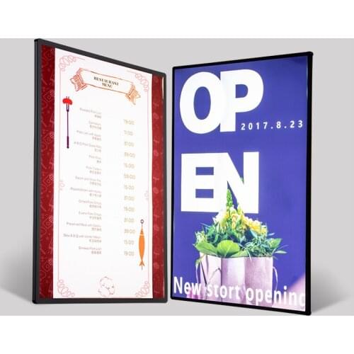A4 led lighted electronic restaurant menu board publicity led light glass led light ad material