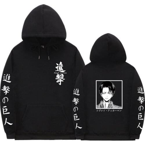 Attack on Titan Graphic Hoodie Men Loose Pullovers Casaul Tops Oversize Hoodie Sweatshirt Women Regular Pullover Hoodies
