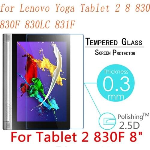 9H Screen Protector for Lenovo Yoga Tablet 2 8 Inch 830 830F 830LC 831F Prevent Scratch Tablet PC LCD Tempered Glass Film Guard