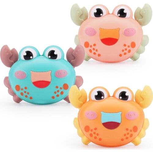 Press Crawling Crab Clockwork Toys For Baby Cute Cartoon Classic Wind Up Crab Toys Funny Pull Back Animal Bath Toys For Children