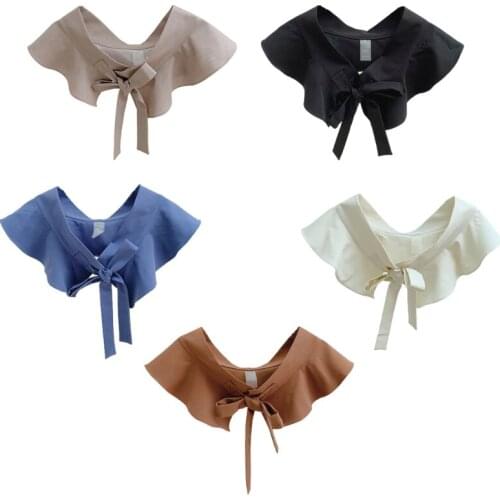 Women Fake Collar Shawl Necklace Detachable Waist Belt Corset Shirt Small Vest