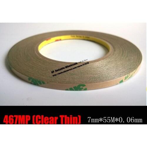 0.06mm Thick), 7mm*55M Thin Adhesive Transfer Tapes, High Performance Acrylic Double Sided Adhesive Tape for Rubber Toy Foam