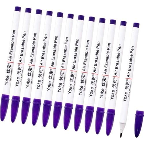 12pcs Patchwork Needlework Water Erasable Pens Fabric Markers Soluble Cross Stitch Chalk Tool Pencil