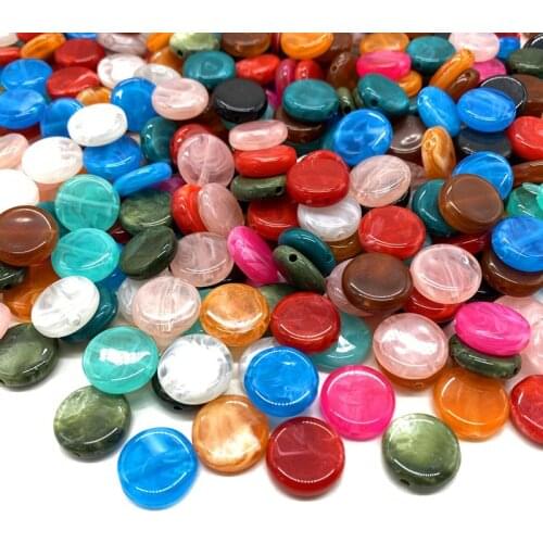 20pcs/Lot 15mm Oblate-Shape Beads Imitation Stone Beads for Jewelry Making DIY Bracelet Pendant Jewelry Accessory