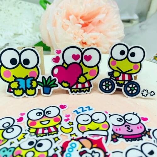 39pcs Little frog Kids Fun Paper Stickers Homemade Bookkeeping Decals on Laptop / Decorative scrapbooking / DIY